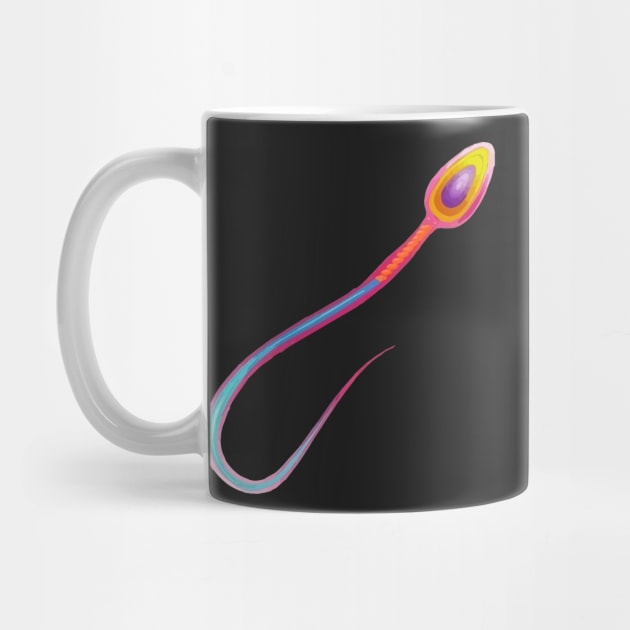 Colourful Human Sperm Microscopic. by labstud